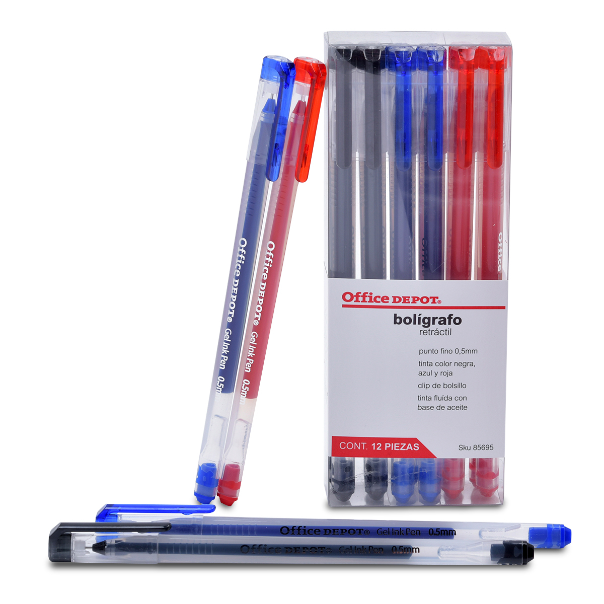 Plumas de Gel Office Depot AH47930 Punto fino Tinta negra roja azul 6 piezas Office Depot Mexico Plumas de Gel Office Depot AH47930 Punto fino Tinta negra roja azul 6 piezas Office Depot Mexico