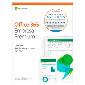 Microsoft Office 365 Empresa Premium Licencia 1 año 1 usuario 5 dispositivos  PC / Laptop / Mac / Dispositivos móviles