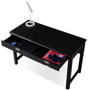 Escritorio para Oficina Office Depot Espresso / Negro / Madera / Metal Escritorio para Oficina Office Depot Espresso / Negro / Madera / Metal