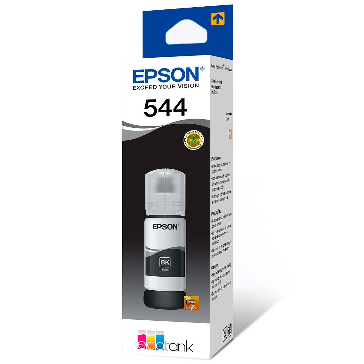 Botella de Tinta Epson T544 / T544120 AL / Negro / 4500 páginas / EcoTank