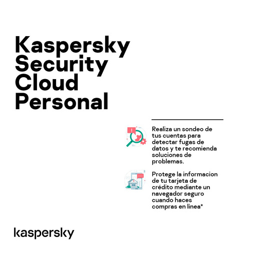 Antivirus Kaspersky Security Cloud Personal Licencia 1 año 5 dispositivos PC/Laptop/ Mac/Dispositivos Móviles