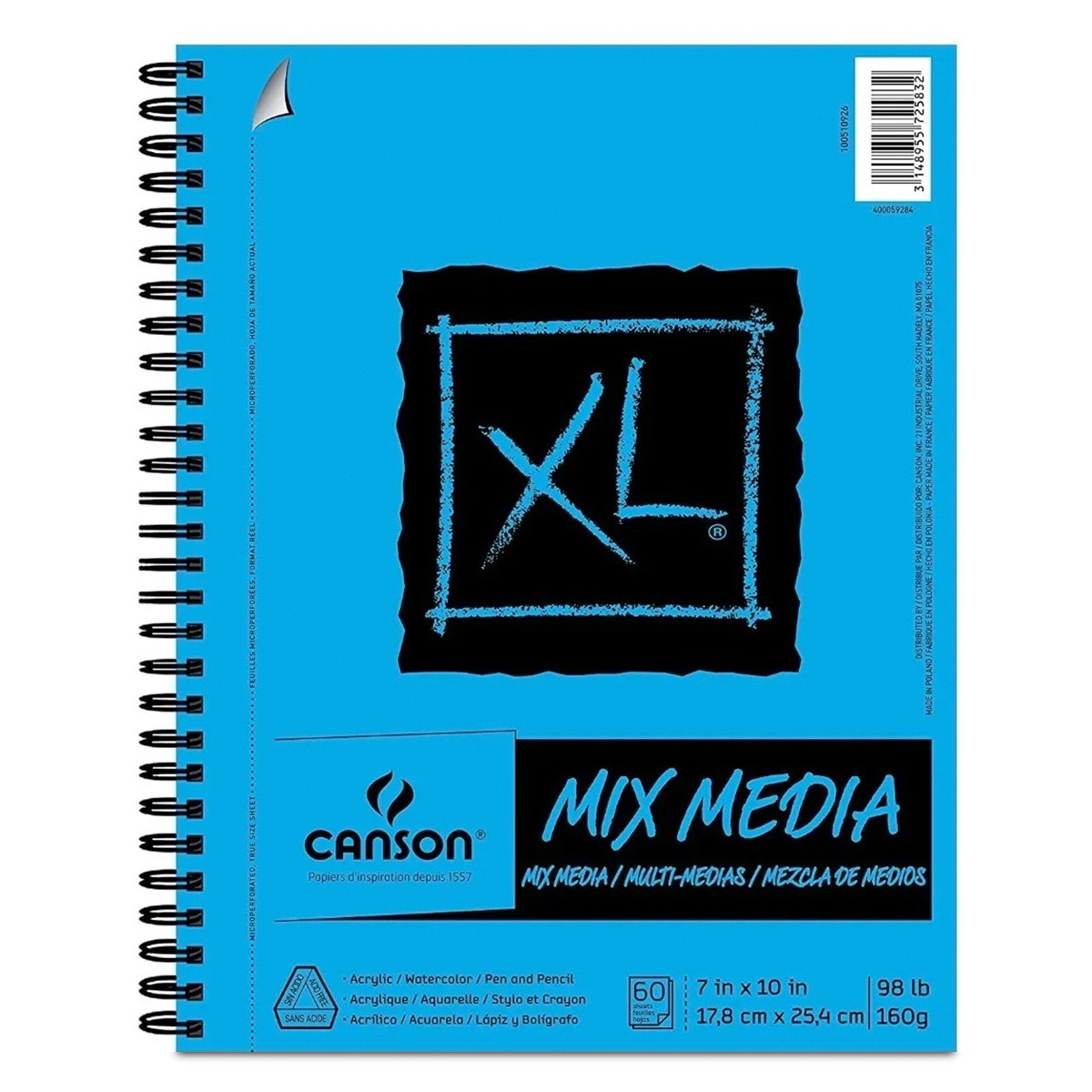 Cuaderno de Dibujo Canson XL Mix Media 60 hojas