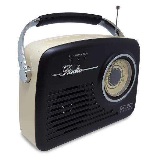 Bocina Bluetooth Select Sound Radio Vintage BT1010 Rojo