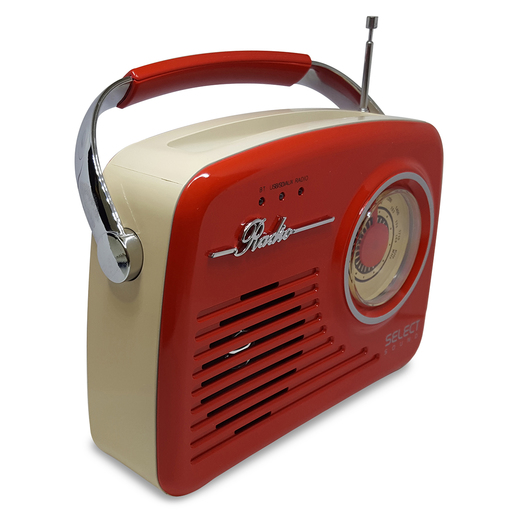 Bocina Bluetooth Select Sound Radio Vintage BT1010 Rojo
