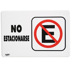 Letrero No Estacionarse Sablón 35 x 24 cm Letrero No Estacionarse Sablón 35 x 24 cm