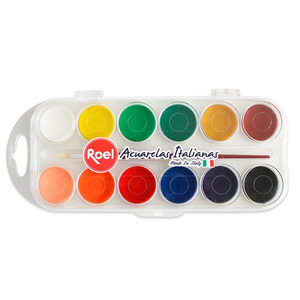 Juego de Acuarelas Italianas Roel Mate 13 piezas Juego de Acuarelas Italianas Roel Mate 13 piezas