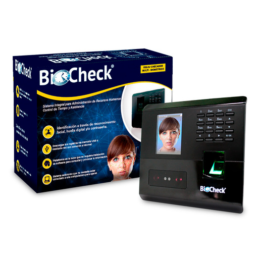 Reloj Checador Multibiométrico BioCheck 88048 / 50000 Registros