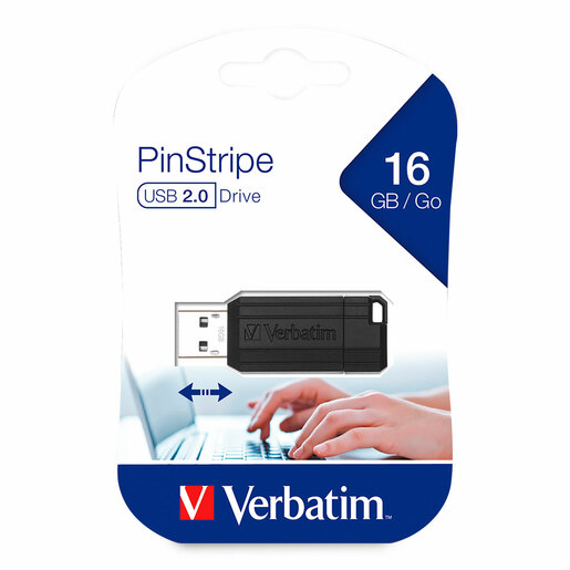 Memoria USB Verbatim Pinstripe 16GB | Office Depot Mexico