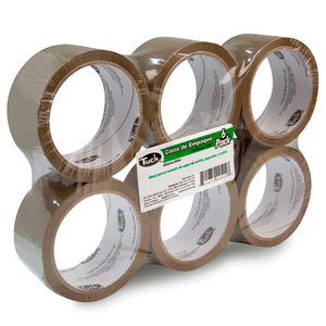 Cinta de Empaque Tuck Canela 48 mm x 50 m 6 piezas  Cinta de Empaque Tuck Canela 48 mm x 50 m 6 piezas