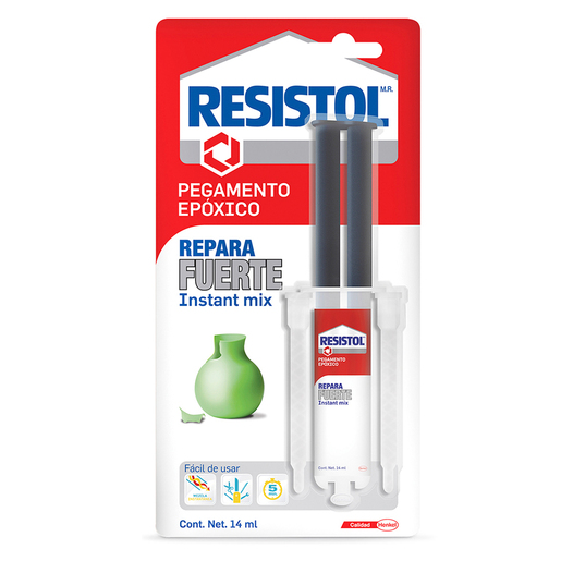 Pegamento Epóxico en Jeringa Resistol Repara Fuerte Instant Mix / 14 gr / 1 pieza