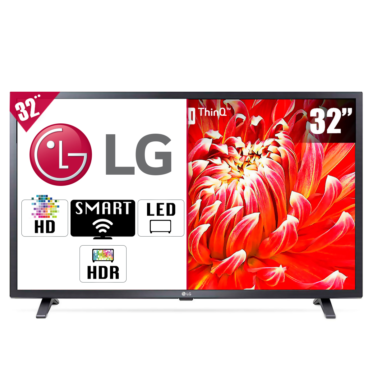 Pantalla TV LG 32LM630BPUB / Inteligencia Artificial ThinQ / HD / 32 Pulg. / Smart TV / Led / Bluetooth / HDMI / USB / 