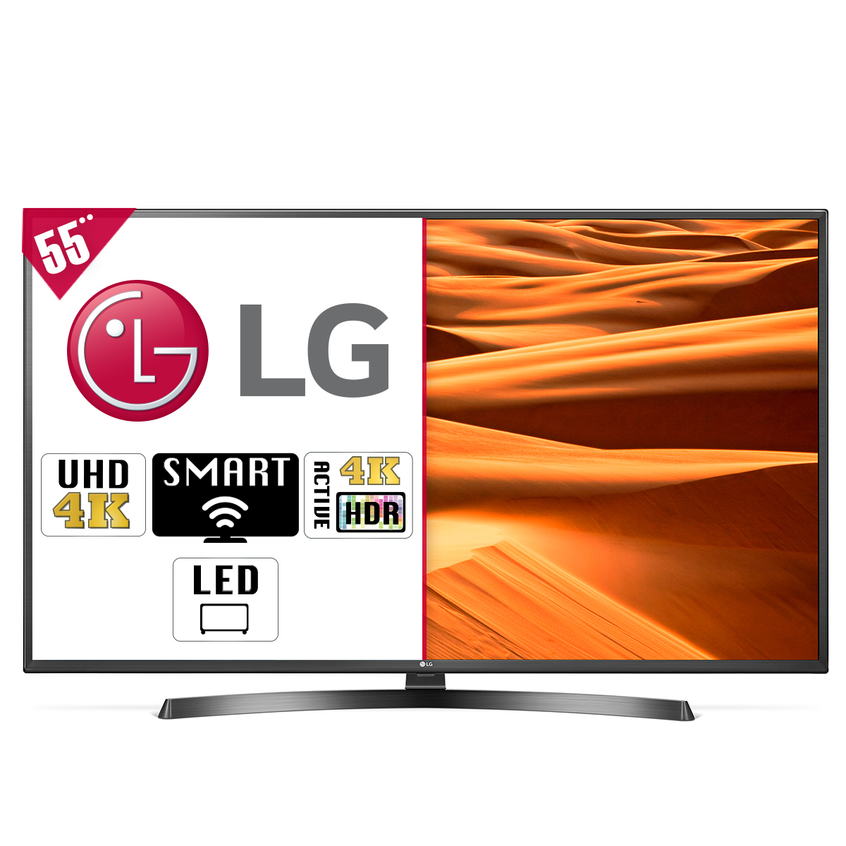 Pantalla LG Smart TV 55 pulg. 55UM7200PUA IA ThinQ 4K UHD Led
