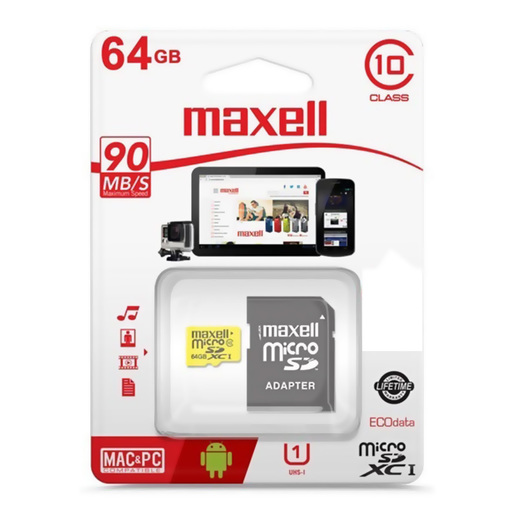 TARJETA MICRO SD MAXELL CLASE 10 (64 GB)