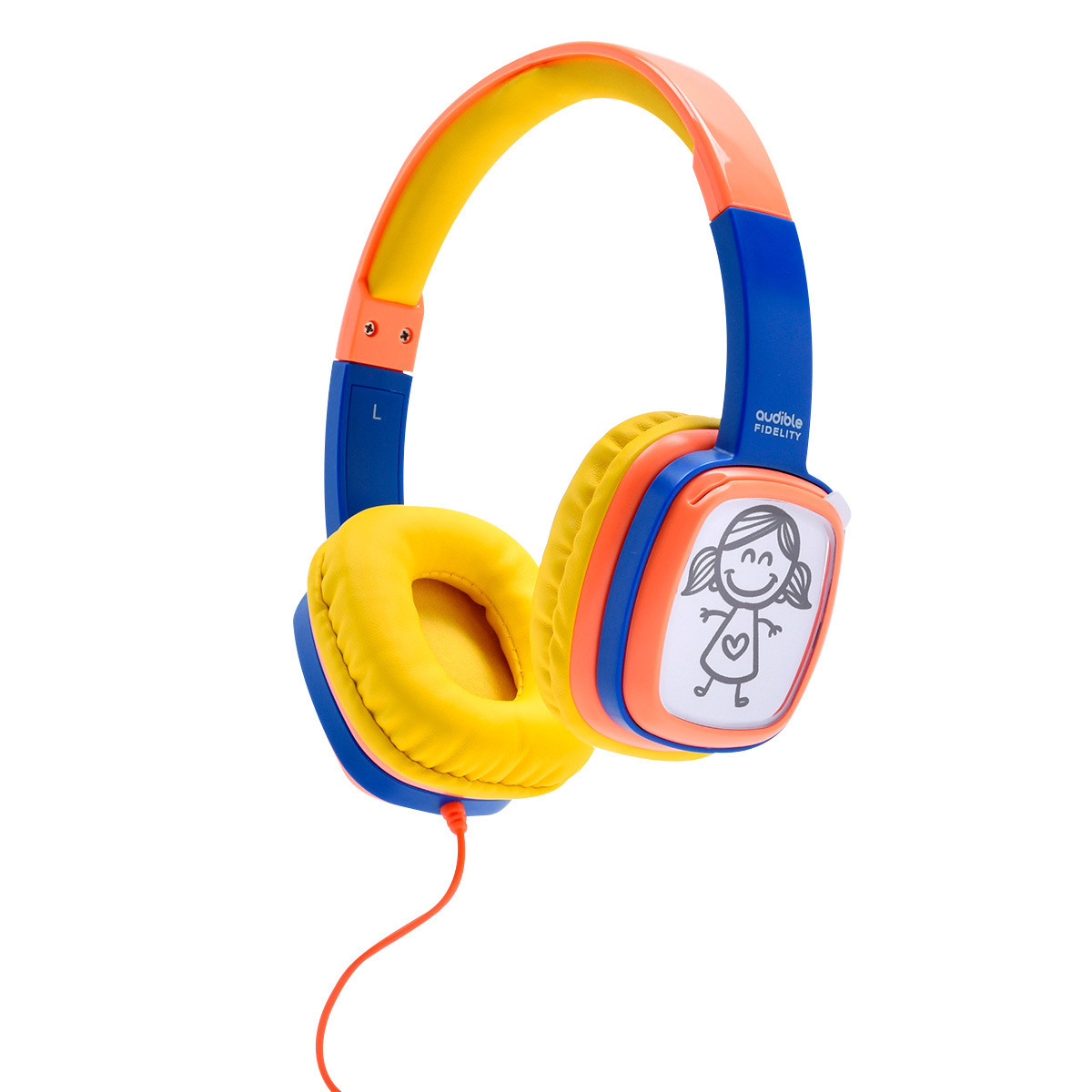 Audífonos de Diadema Spectra Kids Sound Art On ear Plug  mm Amarillo con  azul | Office Depot Mexico