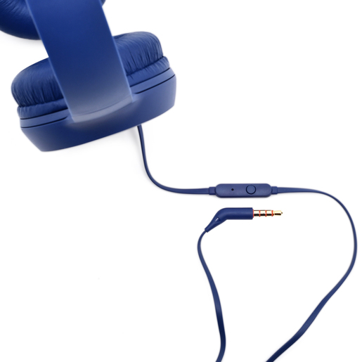 Audífonos de Diadema JBL Tune 500 Pure Bass Sound / On ear / Plug 3.5 mm / Cable plano / Azul