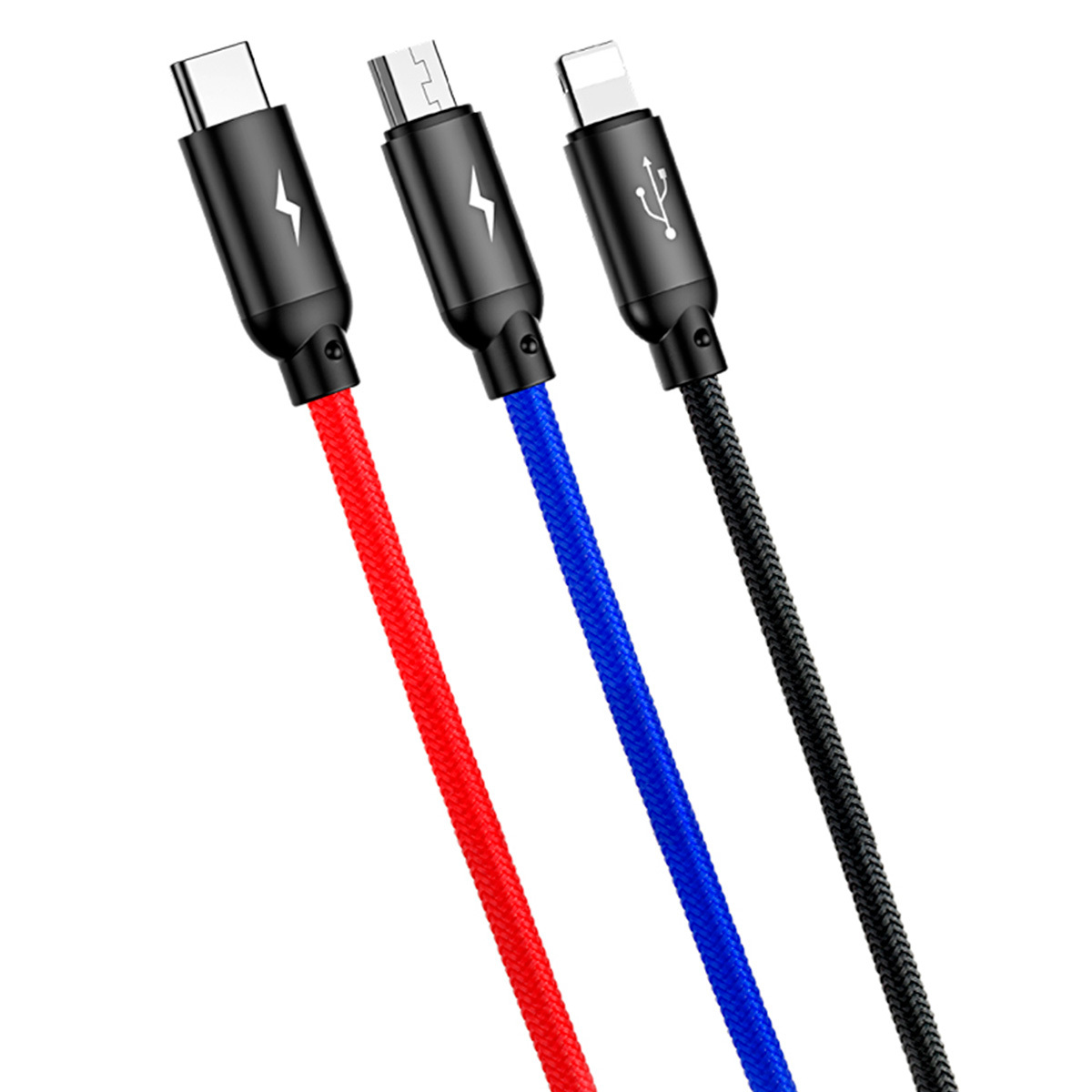CABLE USB A MICRO USB LIGHTNING TIPO C SPECTRA T198 (COLORES) | Office ...
