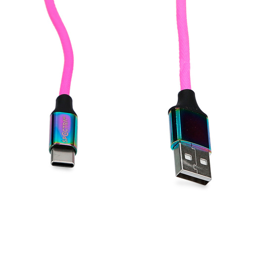 CABLE USB A TIPO C SPECTRA ARCOÍRIS T197 (COLORES)