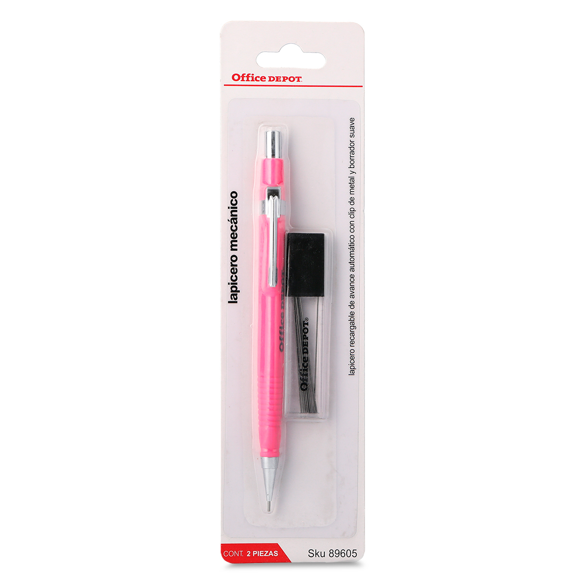Lapicero Mecánico con Puntillas Office Depot  mm Rosa | Office Depot  Mexico