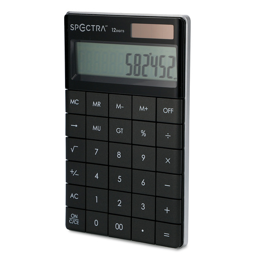 Calculadora de Escritorio Spectra E1589B / 12 dígitos / Negro