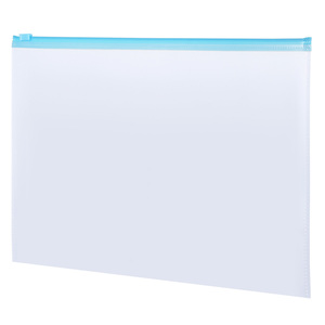 Sobre de Plástico con Cierre Carta Office Depot / Transparente con Azul
