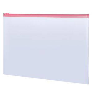 Sobre de Plástico con Cierre Oficio Office Depot / Transparente con Rosa Sobre de Plástico con Cierre Oficio Office Depot / Transparente con Rosa