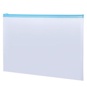Sobre de Plástico con Cierre Oficio Office Depot / Transparente con Azul Sobre de Plástico con Cierre Oficio Office Depot / Transparente con Azul