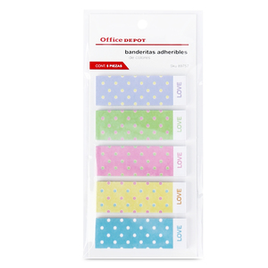 Banderitas Adhesivas Office Depot Puntos Love / Colores surtidos / 1.5 x 4.4 cm