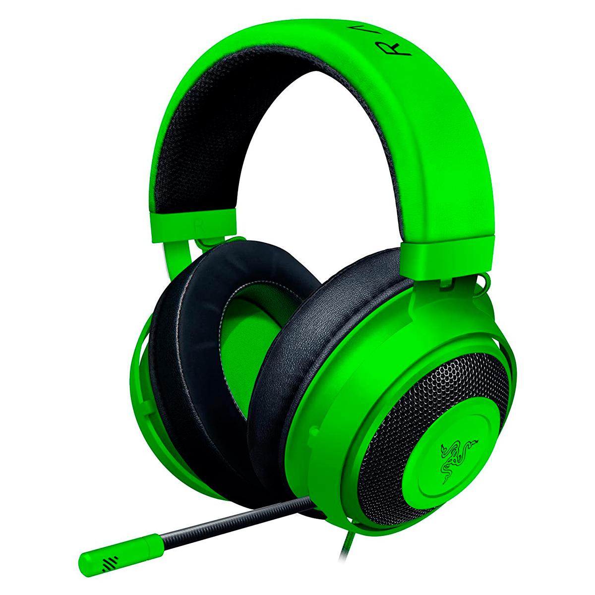 Audífonos Gamer Razer Kraken Green / Sonido envolvente 7.1 / 3.5 mm / Laptop / PC / PS4 / Xbox One / Verde con negro