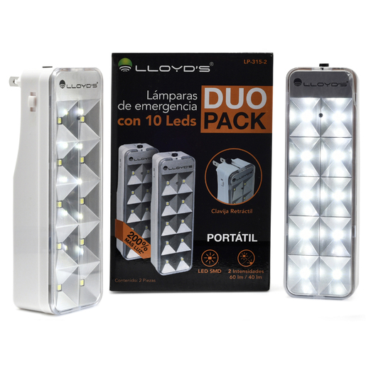 Juego de Lámparas LED de Emergencia Lloyds LP-315