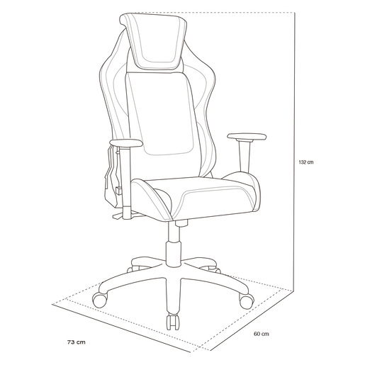 Silla Gamer Office Depot Taylor / Polipiel / Negro