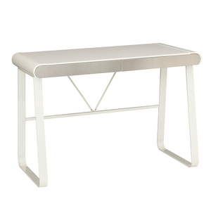 Escritorio Infantil con Silla Skanor 2846 Blanco con natural MDF