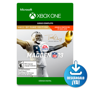 Maden NFL 19 EA Sports Hall of Fame Edition / Xbox One / Juego completo descargable Maden NFL 19 EA Sports Hall of Fame Edition / Xbox One / Juego completo descargable
