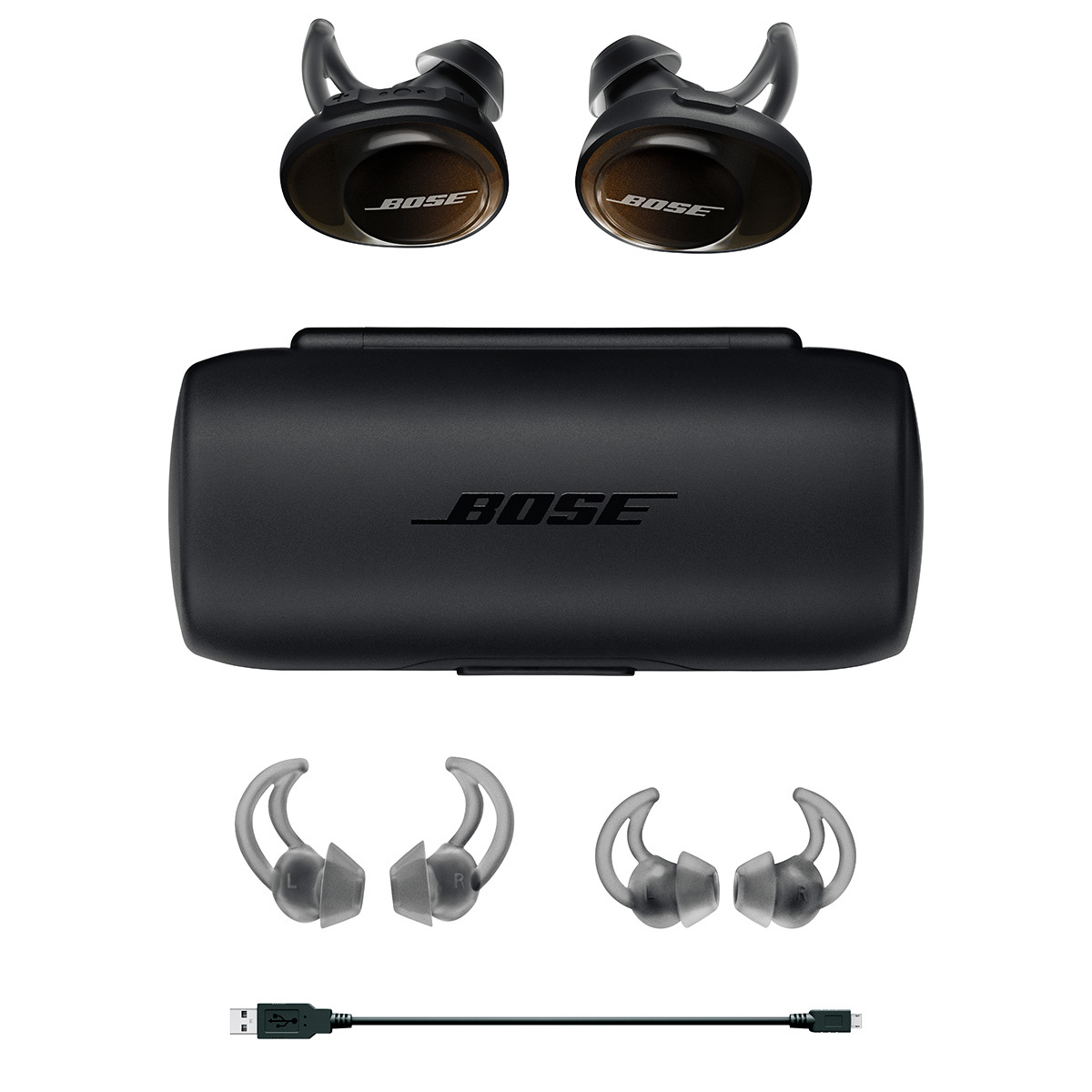 Audífonos Bluetooth Inalámbricos Deportivos Bose Soundsport Free / In ear / True Wireless / Negro