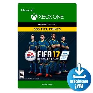 FIFA 17 Ultimate Team EA Sports / Xbox One / 500 monedas virtuales descargables FIFA 17 Ultimate Team EA Sports / Xbox One / 500 monedas virtuales descargables
