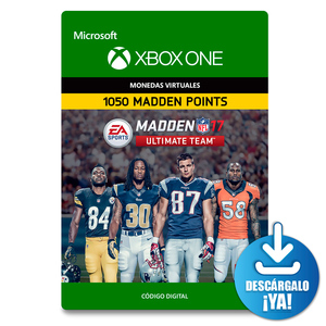 Madden NFL 17 Ultimate Team EA Sports Points / Xbox One / 1050 monedas de juego  / Código digital / Descargable