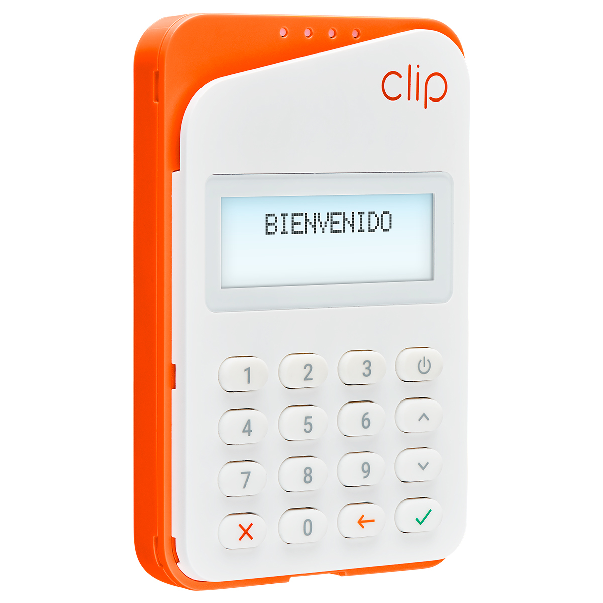 Lector de Tarjetas Bancarias Clip Plus  Bluetooth Blanco con Naranja | Office  Depot Mexico