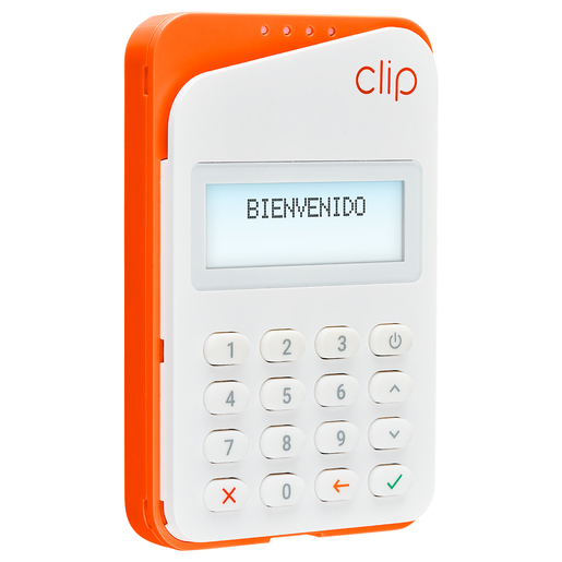 Lector de Tarjetas Bancarias Clip Plus 2.0 / Bluetooth / Blanco con Naranja