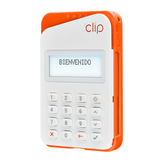 Lector de Tarjetas Bancarias Clip Plus 2.0 / Bluetooth / Blanco con Naranja