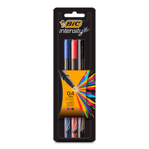 Rotuladores Bic Intensity Punto Fino 0.4 mm Colores 3 piezas Rotuladores Bic Intensity Punto Fino 0.4 mm Colores 3 piezas