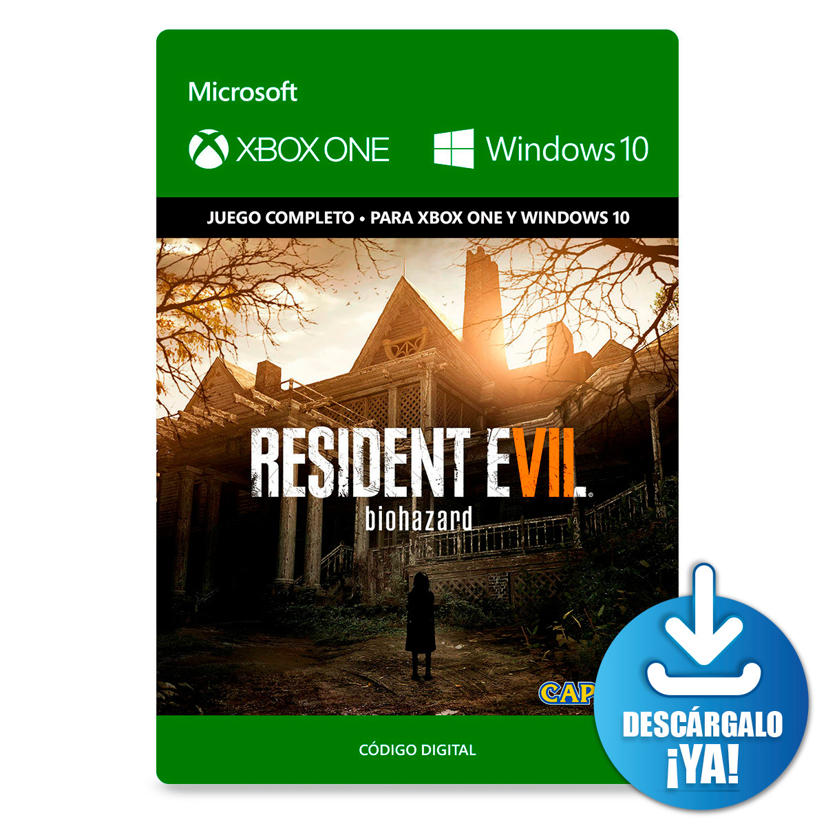 Broma Oso Talla Resident Evil 7 Biohazard Xbox One PC Juego completo Código digital  Descargable | Office Depot Mexico