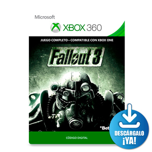 Fallout 3 / Xbox One / Xbox 360 / Juego completo / Código digital / Descargable