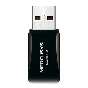 Adaptador de Red USB Mercusys / Inalámbrico / Negro