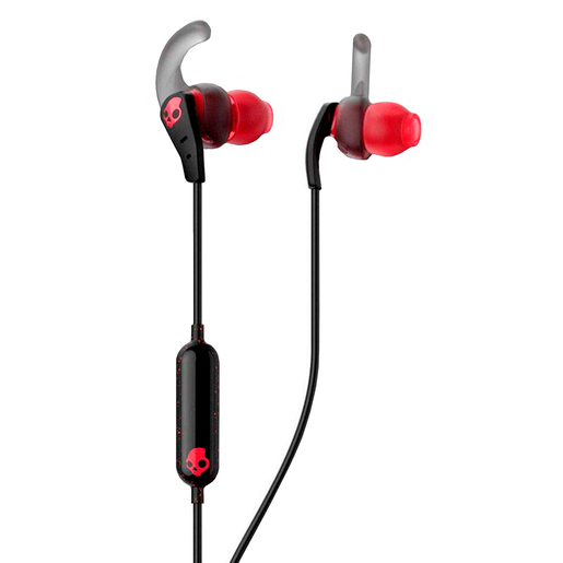 Audífonos Skullcandy Set Sport / In ear / Plug 3.5 mm / Negro con rojo