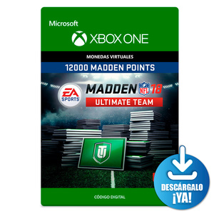 Madden NFL 18 Ultimate Team EA Sports / Xbox One / 12000 monedas virtuales descargables Madden NFL 18 Ultimate Team EA Sports / Xbox One / 12000 monedas virtuales descargables
