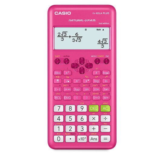 Calculadora Científica Casio FX-82LA Plus / 252 Funciones / Rosa