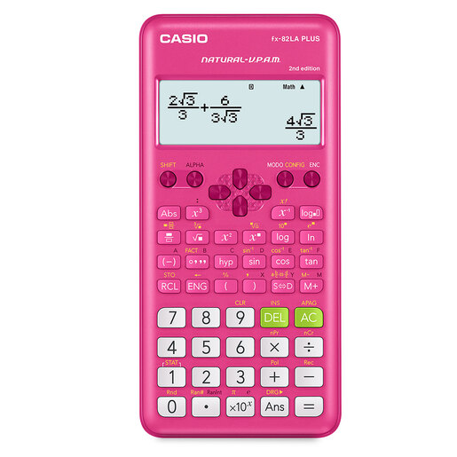 Calculadora Científica Casio FX-82LA Plus 252 Funciones Rosa