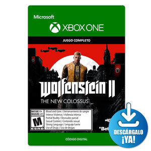 Wolfenstein II The New Colossus / Xbox One / Juego completo / Código digital / Descargable