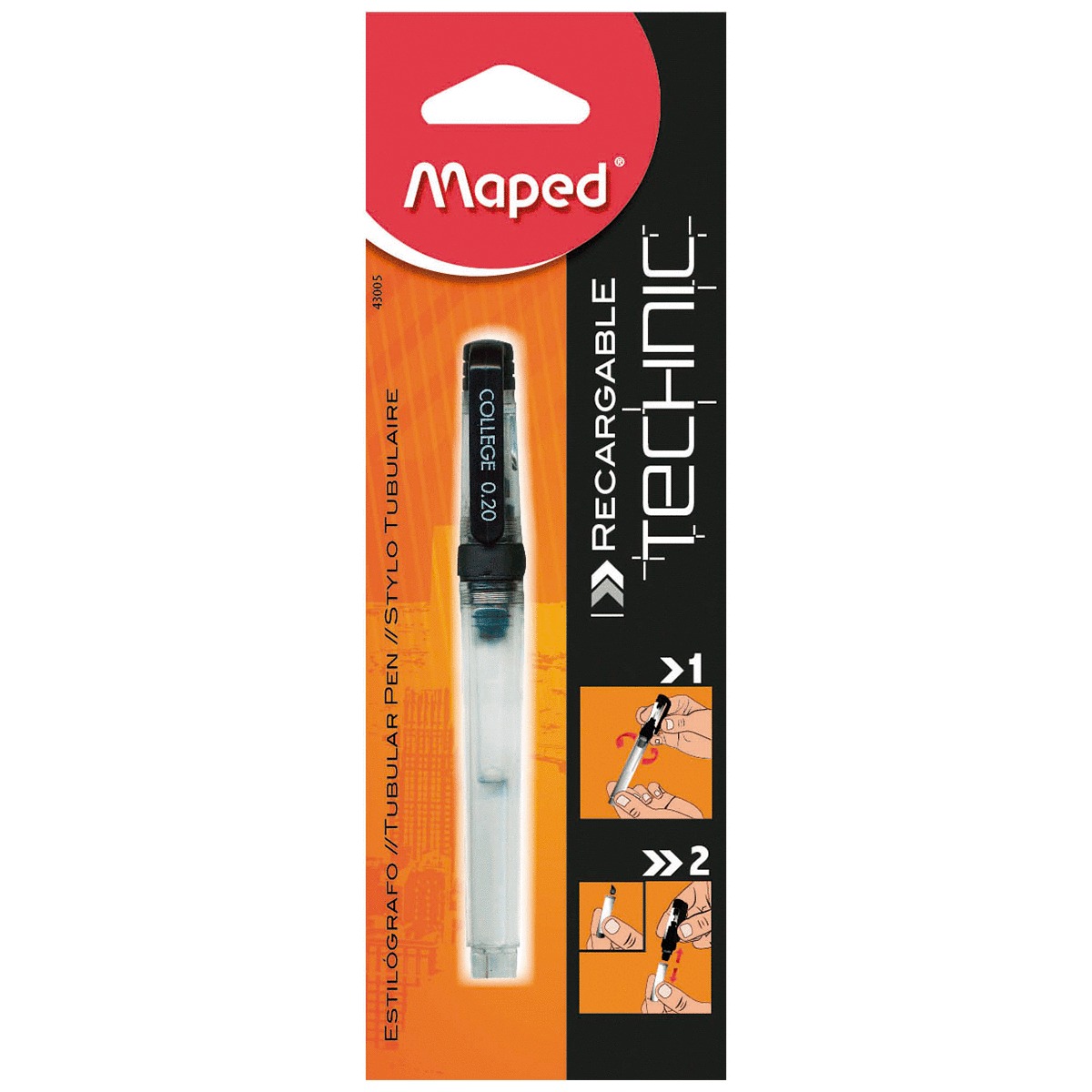 Estilógrafo Recargable Maped Technic 0.20 mm
