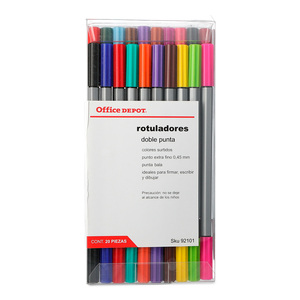 Rotuladores Office Depot Doble Punta 20 piezas Rotuladores Office Depot Doble Punta 20 piezas