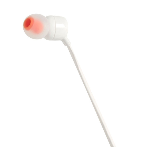 Audífonos JBL Tune 110 / In ear / Plug 3.5 mm / Blanco con naranja
